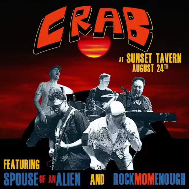 Poster for Spouse of an Alien show at Sunset Tavern, August 24, 2026
